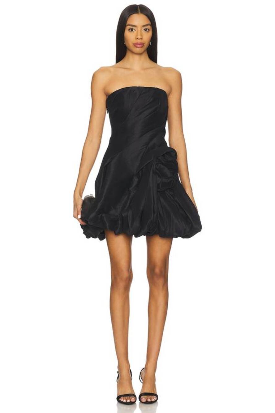 Acler Hawford Strapless Mini Dress in Black 6
